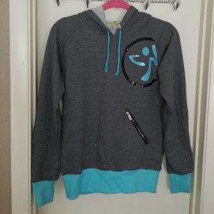 Zumba Move Me Sweater Hoodie Gray
